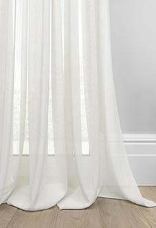 Salerno Voile, Coastal White - Made to Measure Curtains